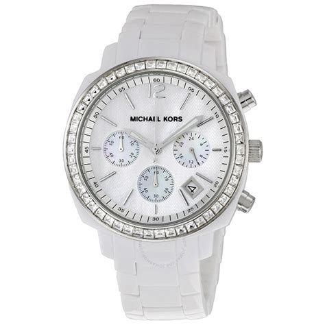 michael kors mk5079 off white|Michael Kors Chronograph White Acrylic Women’s Watch .